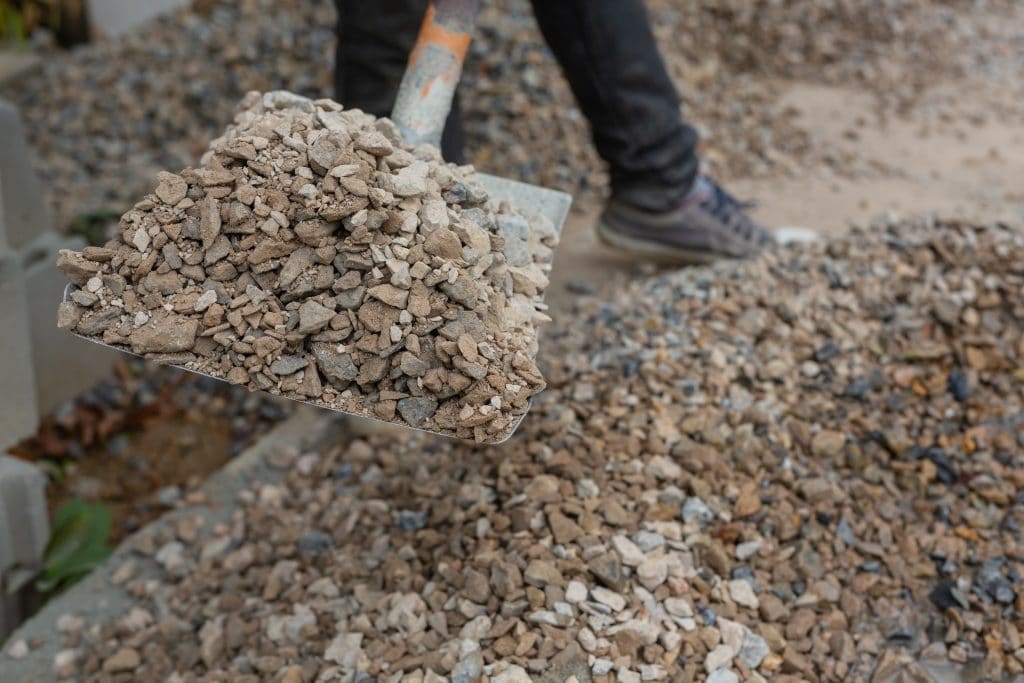 Moving rock by hand